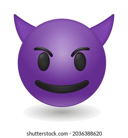 Smiling Face Horns Emoji Icon Illustration Stock Vector (Royalty Free ...