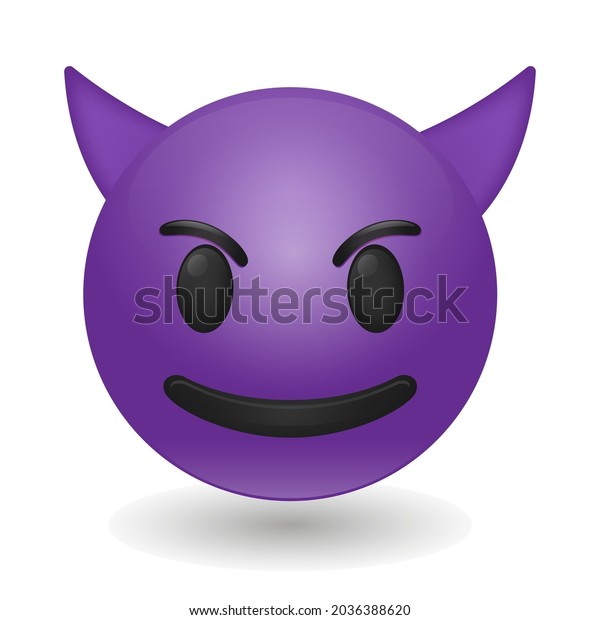 Smiling Face Horns Emoji Icon Illustration Stock Vector (Royalty Free ...