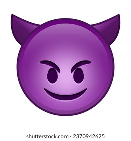 Smiling face with horns Large size of yellow emoji smile