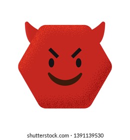 Smiling Face With Horns Vector Illustration Flat Isolated Emoji