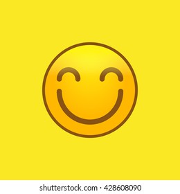 smiling face icon vector