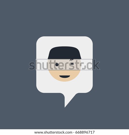 Smiling face icons. Flat design style concept icons for graphic and web design.