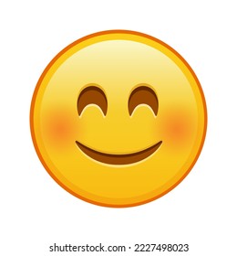 Smiling face with laughing eyes Large size of yellow emoji smile