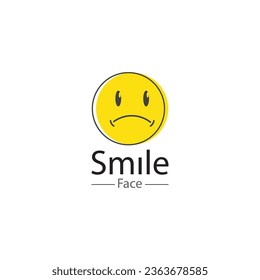 Smiling Face Logo line vector icon