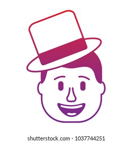 smiling face man with hat happy