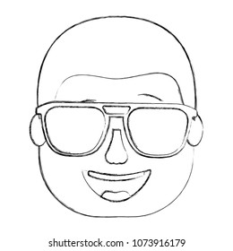 smiling face man wearing sunglasses