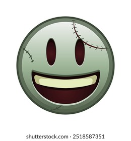 Smiling face with open mouth Large size of zombie halloween emoji