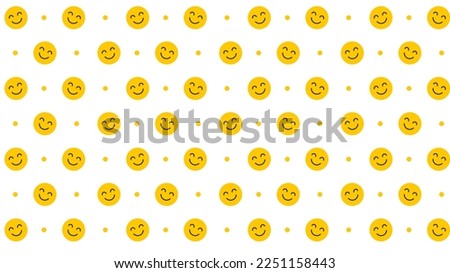 Smiling face pattern. Emoji background.Smile line icon texture