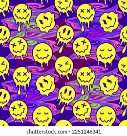The smiling face is a seamless pattern. Abstraction