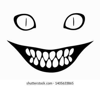 smiling face with sharp teeth
