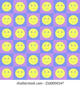cara sonriente Muéstrate la cara, encuentra algo que te guste. En la imagen hay púrpura, azul, amarillo.