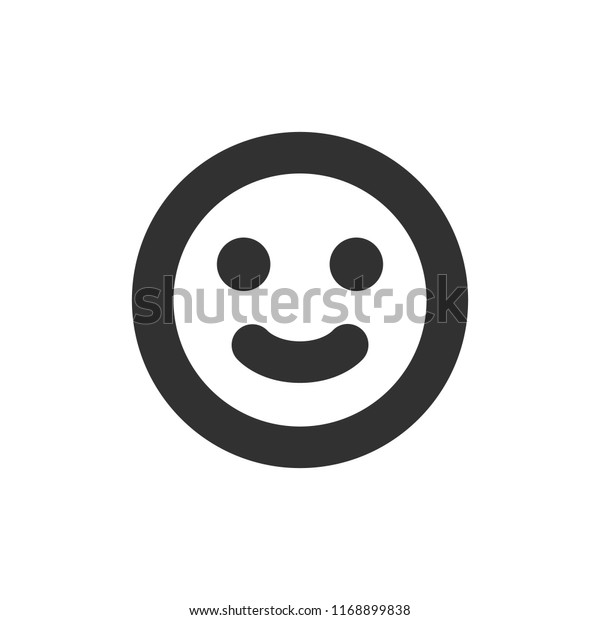 Smiling Face Smiley Monochrome Icon Stock Vector (Royalty Free ...