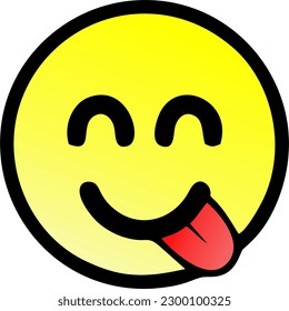 Smiling face social media emoji, emoticons for web and mobile use.