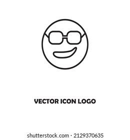 smiling face with sunglasses icon
