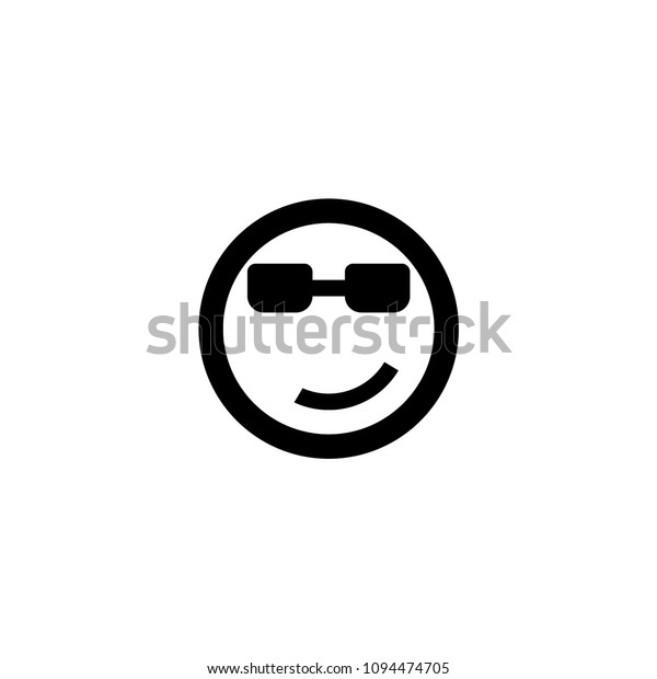 Smiling Face Sunglasses Vector Illustration Smiley Stock Vector ...