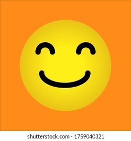 Smiling face vector design.Smile vector.