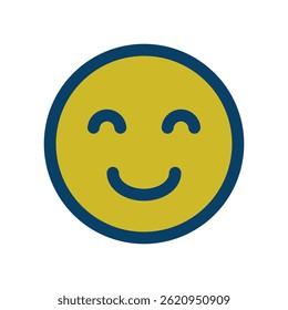 Smiling face vector icon illustration.