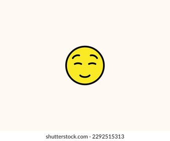 Smiling Face vector icon. Isolated Smiling Face emoji, emoticon illustration - Vector