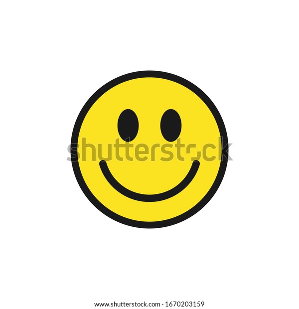 Smiling Face Vector Icon Symbol Yellow Stock Vector (Royalty Free ...