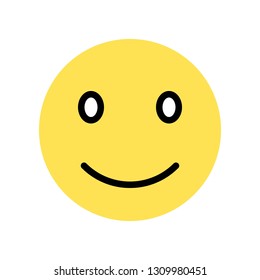 Smiling face vector illustration, Isolated flat design icon