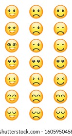 Smiling face of vector on a white background