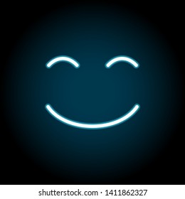 smiling, face, with, smiling, eyes neon icon. Simple thin line, outline vector of Emotion icons for UI and UX, website or mobile application