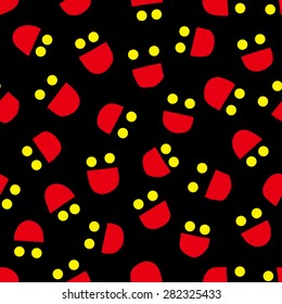 Smiling faces background. Seamless pattern.Vector.
