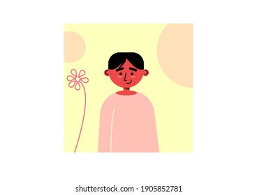 smiling faces of boy portrait 