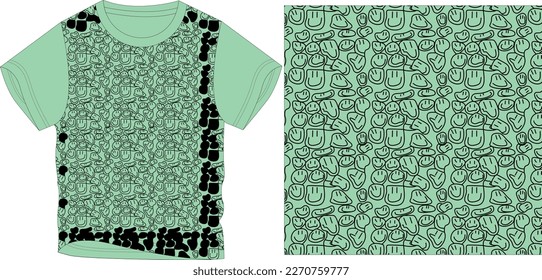 smiling faces Graphic design vector