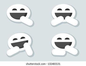 smiling faces icon set