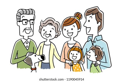 Smiling family