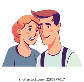 Smiling father and son, a symbol of togetherness over white