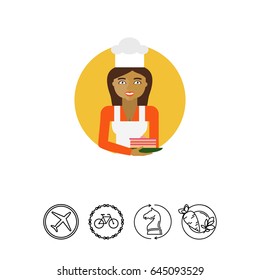 Smiling female confectioner