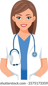 Smiling female doctor with stethoscope