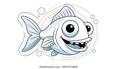 Smiling Fish With Big Eyes in Water