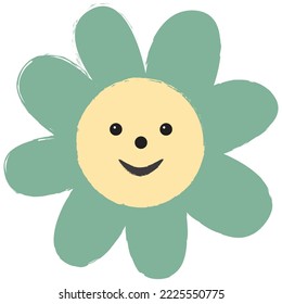 smiling flower, happy face, face expression of happy person