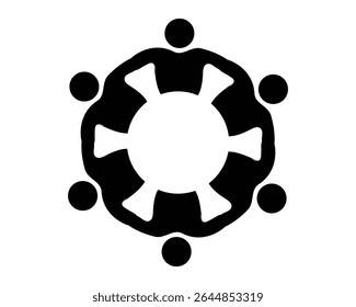 Amigos sorridentes de pé juntos em unidade.