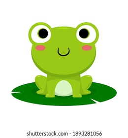 a smiling frog. Isolated Vector Illustration