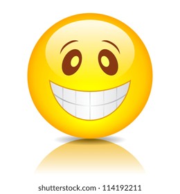 Smiling funny face, vector eps10 illustration