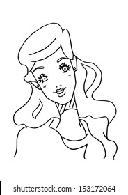 The smiling girl