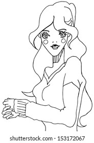 The smiling girl