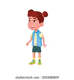 smiling girl child volleyball game cartoon vector. smiling girl child volleyball game character. isolated flat cartoon illustration