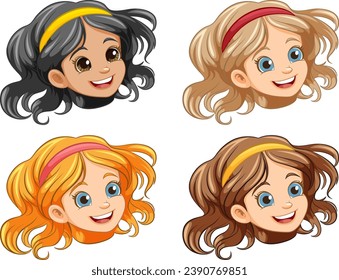 Smiling Girl with Fancy Head Accessory