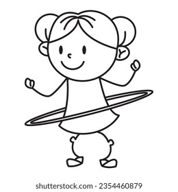 smiling girl illustration over white