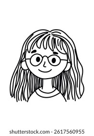 Smiling girl on white background