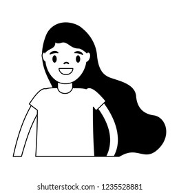 smiling girl portrait on white background