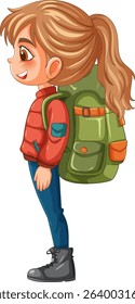 Smiling girl ready for a new adventure