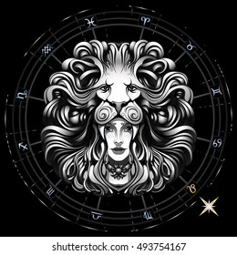 smiling girl symbolizes the zodiac sign Leo