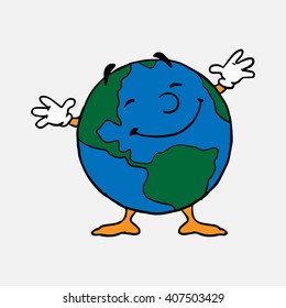 smiling globe