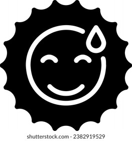 vector de ilustración de icono de glifo sonriente